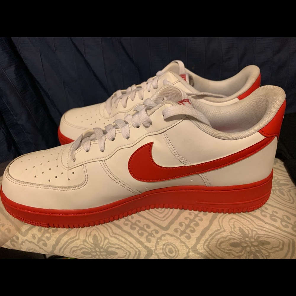 Nike Air Force 1s! Red and white barely worn